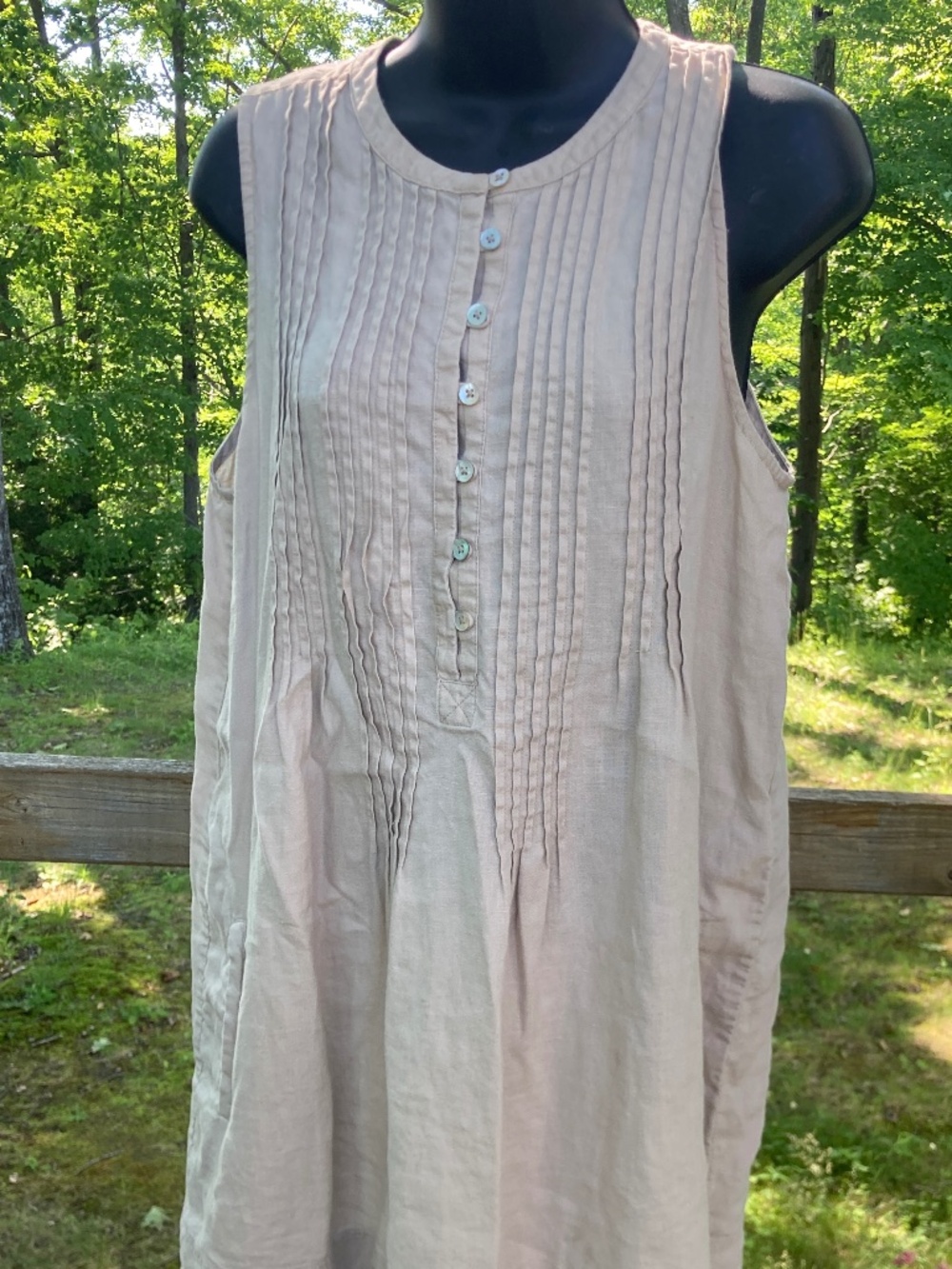 Quince Linen Dress / M